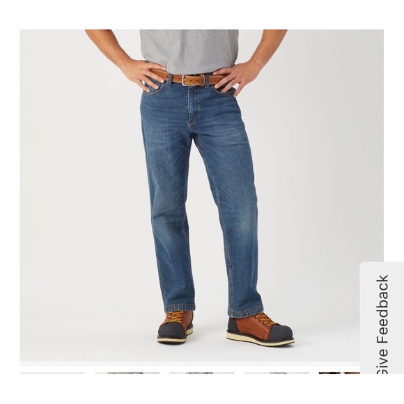 Duluth Trading Co Flex Ballroom Jeans Mens 40x32 Blue Denim Straight Leg Pants - Picture 11 of 12